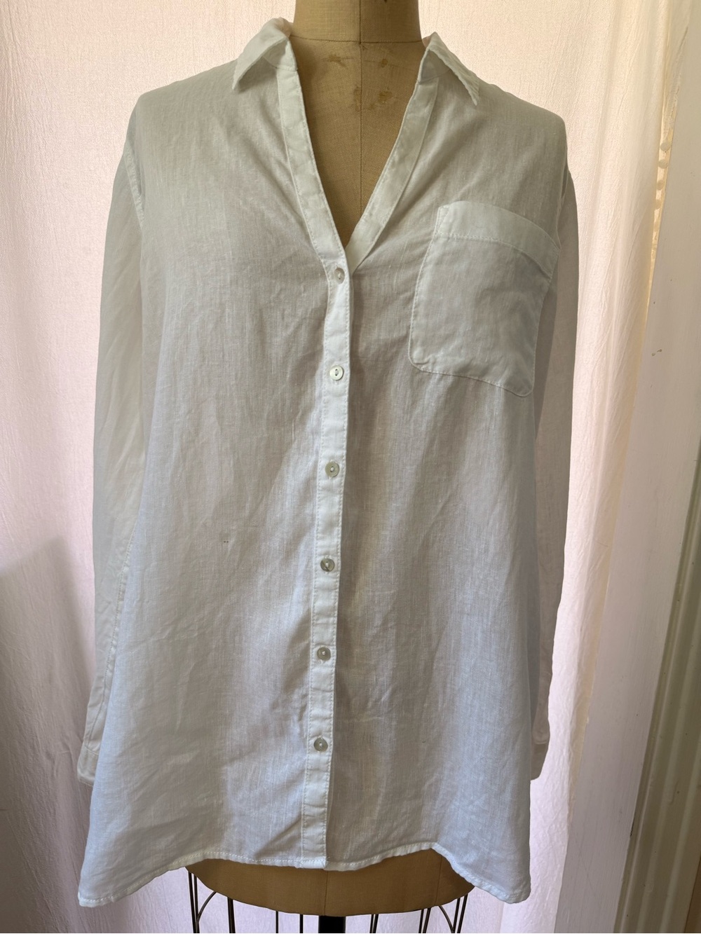Sigrid Olsen, Classic Linen Shirt, sz M